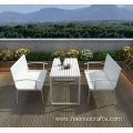 outdoor courtyard balcony plastic wood table chair
